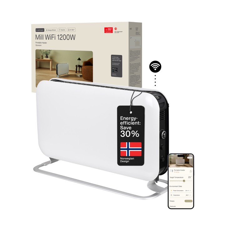 1200W Mill Electric Free Standing Convector Heater
