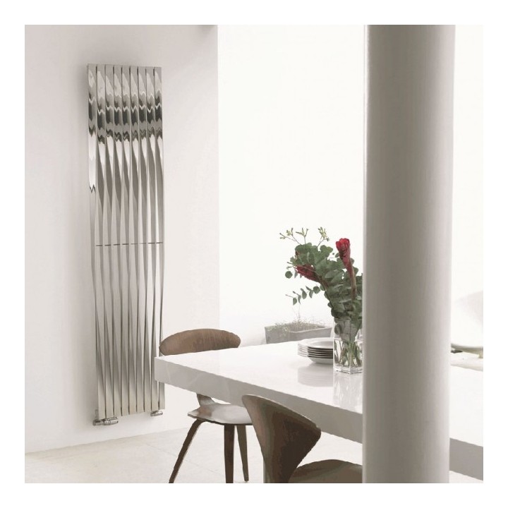 Aeon "Twister" Designer Brushed & Polished Stainless Steel Radiator (9 Sizes)