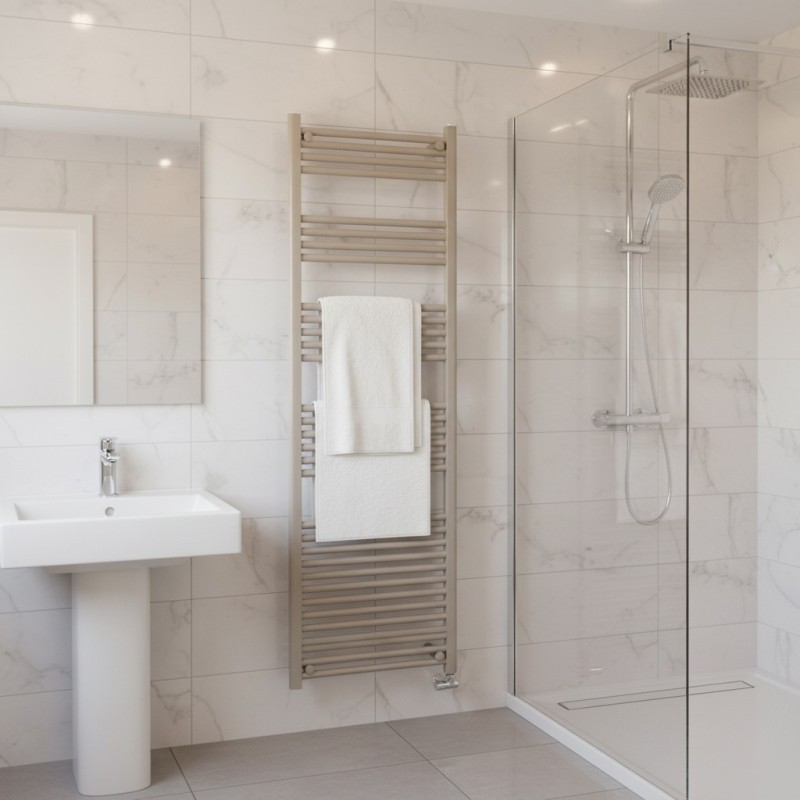 500mm (w) x 1800mm (h) Straight Stone Towel Rail - closeup