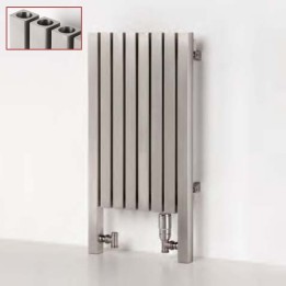 Aeon "Dalya L" Designer Brushed & Polished Stainless Steel Radiator (9 Sizes)