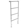 600mm (w) x 1400mm (h) Hilton Chrome Traditional Floor Mounted Towel Rail Radiator - closeup