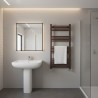 600mm (w) x 1200mm (h) Straight Mocha Towel Rail - closeup