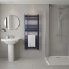 500mm (w) x 1200mm (h) Sapphire Blue Towel Rail - closeup