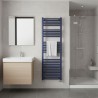 500mm (w) x 1500mm (h) Straight Sapphire Blue Towel Rail - closeup