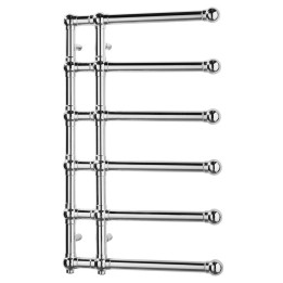 500mm (w) x 800mm (h) Hampton Chrome Traditional Wall Mounted Towel Rail Radiator