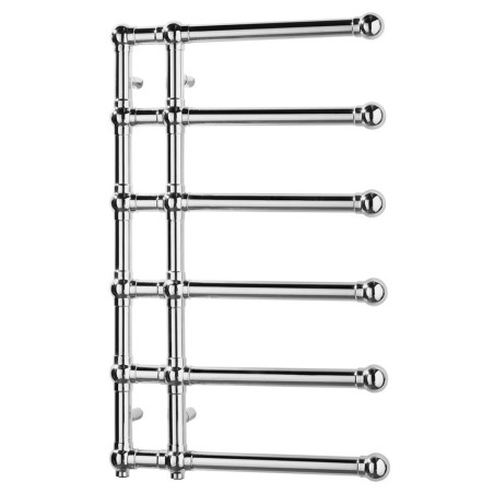 500mm (w) x 800mm (h) Hampton Chrome Traditional Wall Mounted Towel Rail Radiator