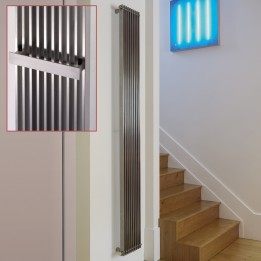 Aeon "Venetian" Designer Brushed & Polished Stainless Steel Radiator (21 Sizes)