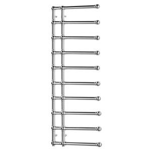 500mm (w) x 1500mm (h) Hampton Chrome Traditional Wall Mounted Towel Rail Radiator