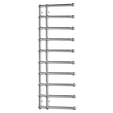 500mm (w) x 1500mm (h) Hampton Chrome Traditional Wall Mounted Towel Rail Radiator