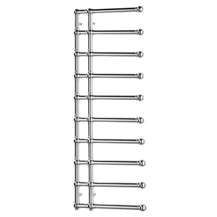 500mm (w) x 1500mm (h) Hampton Chrome Traditional Wall Mounted Towel Rail Radiator