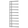 500mm (w) x 1500mm (h) Hampton Chrome Traditional Wall Mounted Towel Rail Radiator