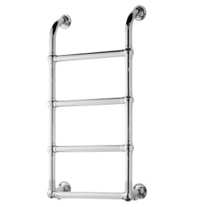 500mm (w) x 900mm (h) Hastings Chrome Traditional Wall Mounted Towel Rail Radiator