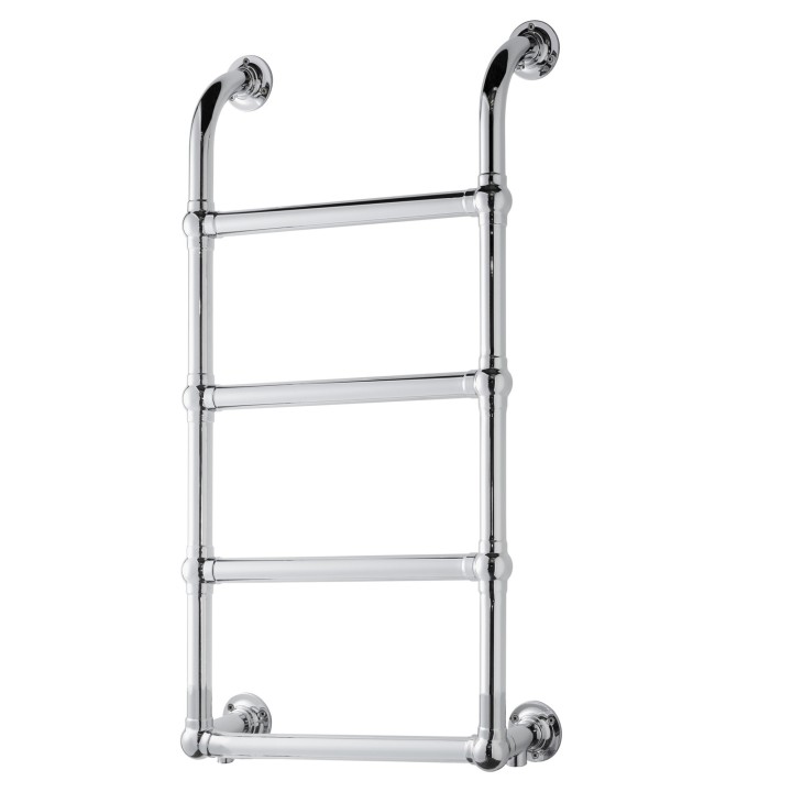 500mm (w) x 900mm (h) Hastings Chrome Traditional Wall Mounted Towel Rail Radiator