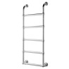 500mm (w) x 1200mm (h) Hastings Chrome Traditional Wall Mounted Towel Rail Radiator - closeup