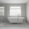 600mm (w) x 850mm (h) Huxley Chrome Traditional Floor Mounted Towel Rail Radiator