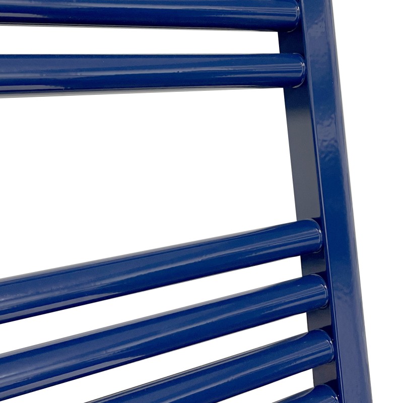 500mm (w) x 1500mm (h) Straight Sapphire Blue Towel Rail - Close Up