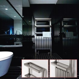 Aeon "Gallipoli" Designer Brushed Stainless Steel Towel Rails (3 Sizes)