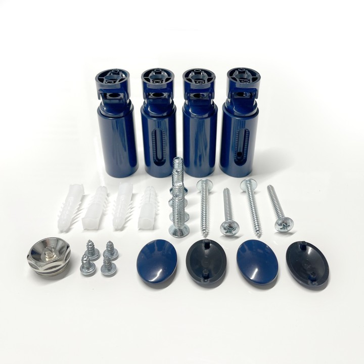 500mm  x 800mm Straight Sapphire Blue Heated Bathroom Towel Rail