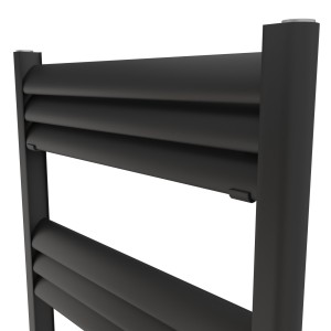 300mm (w) x 1000mm (h) Evolve Black Aluminium Heated Towel Rail