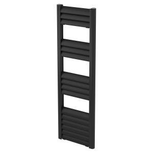 300mm (w) x 1000mm (h) Evolve Black Aluminium Heated Towel Rail