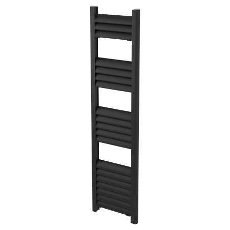 300mm (w) x 1200mm (h) Evolve Black Heated Towel Rail