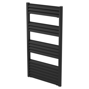 500mm (w) x 1000mm (h) Evolve Black Aluminium Heated Towel Rail