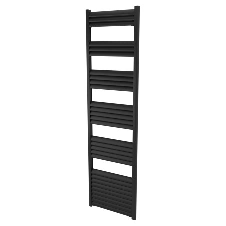 500mm (w) x 1800mm (h) Evolve Black Heated Towel Rail