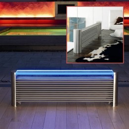 Aeon "Ottoman" Designer Brushed Stainless Steel Radiator (3 Sizes)