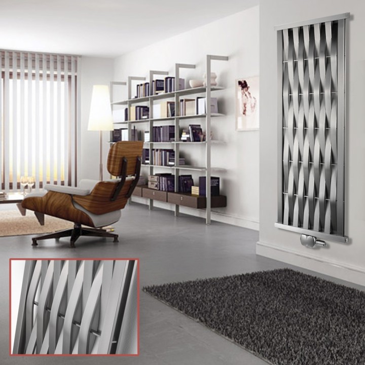 Aeon "Wave" Designer Brushed Stainless Steel Radiator (4 Sizes)