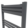 300mm (w) x 800mm (h) Evolve Anthracite Heated Towel Rail - Closeup