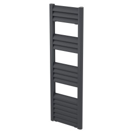 300mm (w) x 1000mm (h) Evolve Anthracite Heated Towel Rail