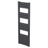 300mm (w) x 1000mm (h) Evolve Anthracite Heated Towel Rail