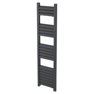 300mm (w) x 1200mm (h) Evolve Anthracite Aluminium Heated Towel Rail