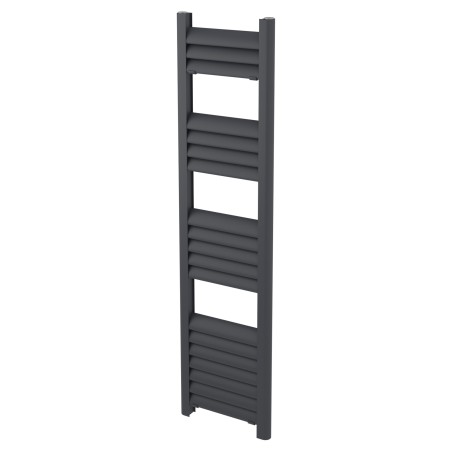 300mm (w) x 1200mm (h) Evolve Anthracite Heated Towel Rail