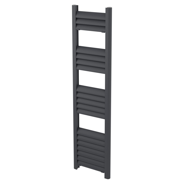 300mm (w) x 1200mm (h) Evolve Anthracite Heated Towel Rail