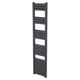 300mm (w) x 1400mm (h) Evolve Anthracite Heated Towel Rail