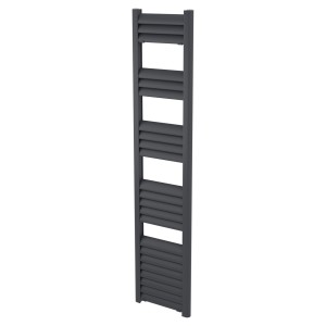 300mm (w) x 1400mm (h) Evolve Anthracite Aluminium Heated Towel Rail