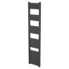300mm (w) x 1400mm (h) Evolve Anthracite Heated Towel Rail