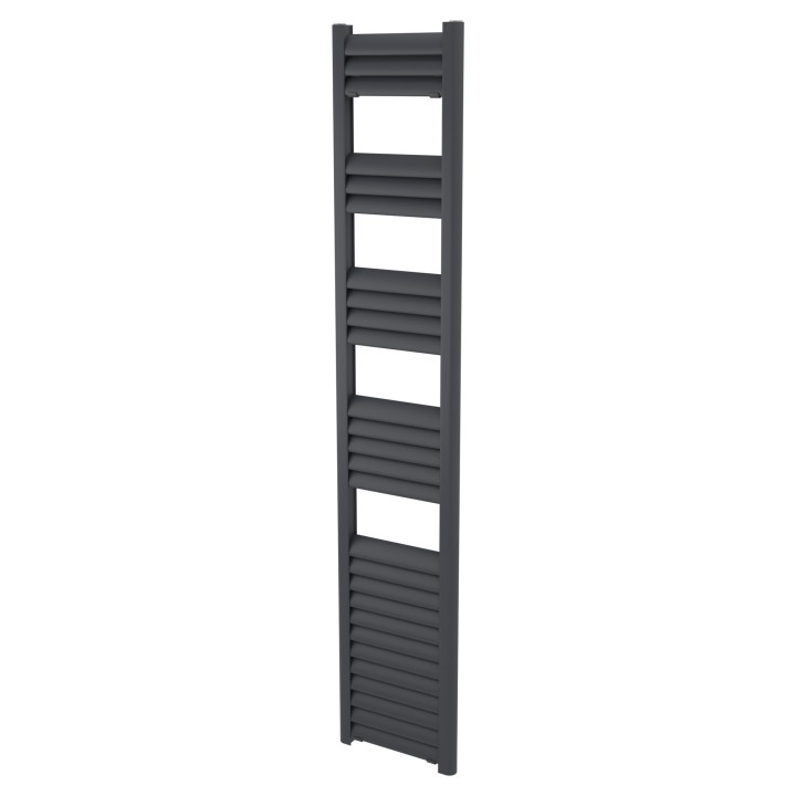300mm (w) x 1600mm (h) Evolve Anthracite Heated Towel Rail
