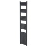 300mm (w) x 1600mm (h) Evolve Anthracite Heated Towel Rail