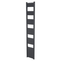 300mm (w) x 1800mm (h) Evolve Anthracite Heated Towel Rail