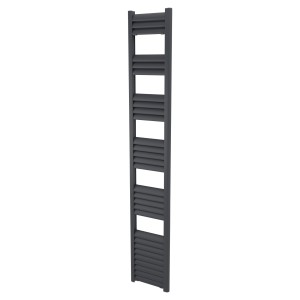 300mm (w) x 1800mm (h) Evolve Anthracite Aluminium Heated Towel Rail