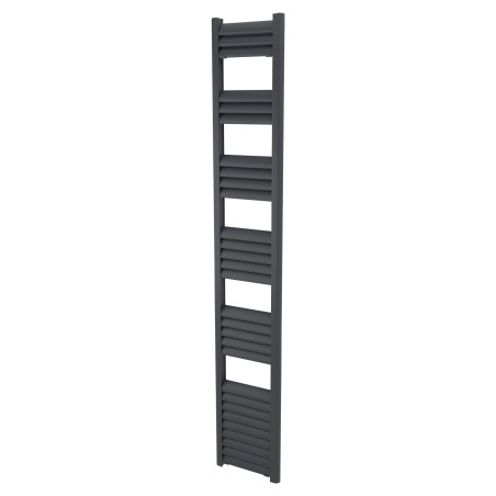 300mm (w) x 1800mm (h) Evolve Anthracite Heated Towel Rail