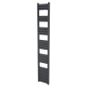300mm (w) x 1800mm (h) Evolve Anthracite Heated Towel Rail