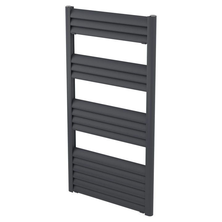 500mm (w) x 1000mm (h) Evolve Anthracite Heated Towel Rail