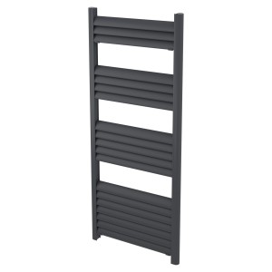 500mm (w) x 1200mm (h) Evolve Anthracite Aluminium Heated Towel Rail