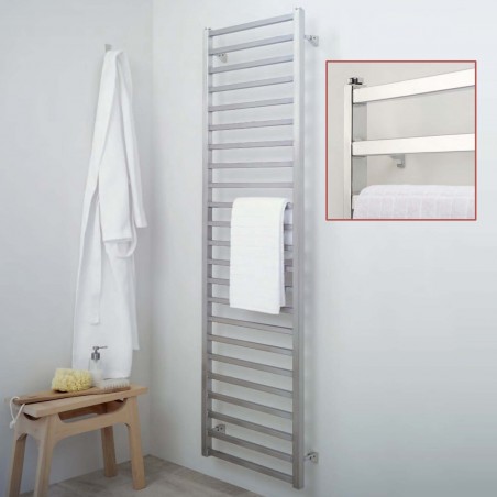 Aeon "Karnak" Designer Brushed & Polished Stainless Steel Towel Rails (3 Sizes)