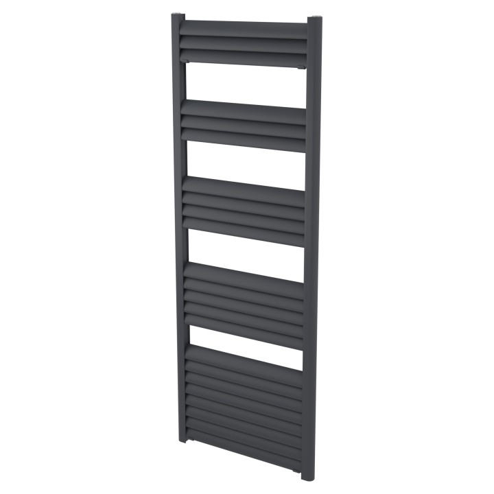 500mm (w) x 1400mm (h) Evolve Anthracite Heated Towel Rail