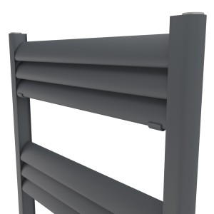 500mm (w) x 1400mm (h) Evolve Anthracite Aluminium Heated Towel Rail