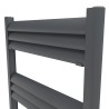 500mm (w) x 1400mm (h) Evolve Anthracite Heated Towel Rail - Closeup